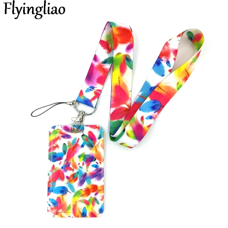 Feather Leave Rainbow Color Creative Lanyard Card Holder Student Hanging Neck Phone Lanyard Badge Subway Card Holder Accessories
Feather Leave Rainbow Color Creative Lanyard Card Holder Student Hanging Neck Phone Lanyard Badge Subway Card Holder Accessories
