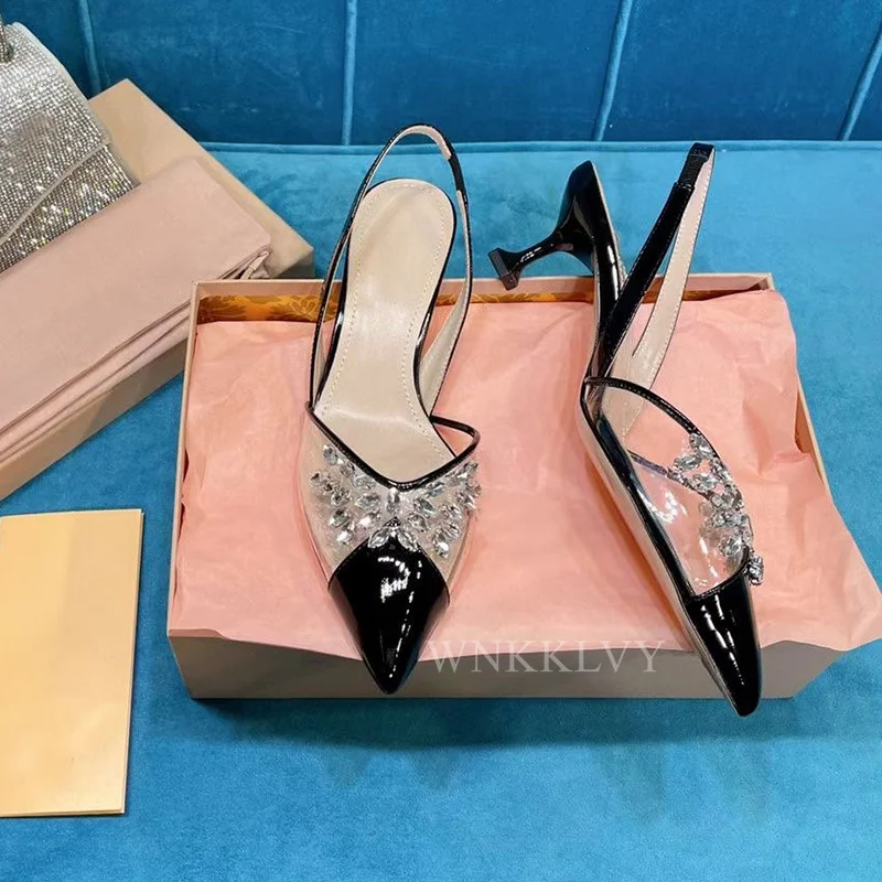 2021 new pointed Toe Clear PVC sandals kitten heel Women bling bling Crystal Summer Party Dress Shoes bridal wedding pumps
2021 new pointed Toe Clear PVC sandals kitten heel Women bling bling Crystal Summer Party Dress Shoes bridal wedding pumps