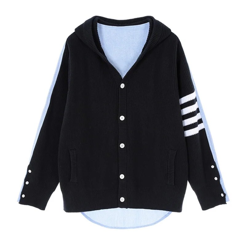 Women's Hooded Sweater Coat 2020 Autumn New Outer Wear Stitching Large College Style Knitted Cardigan Coat
Women's Hooded Sweater Coat 2020 Autumn New Outer Wear Stitching Large College Style Knitted Cardigan Coat