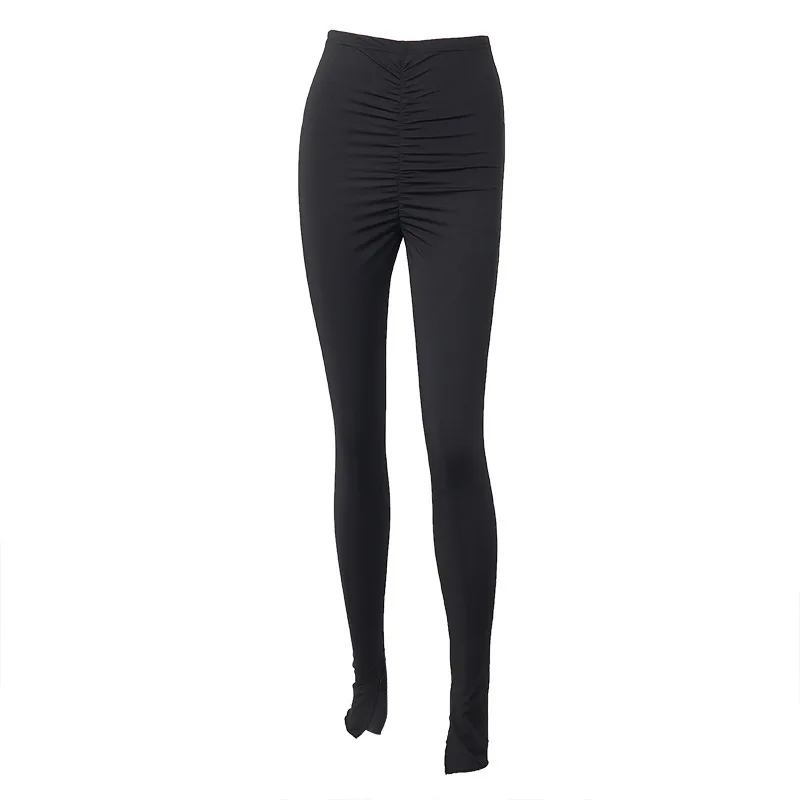 tight New foreign women's clothing hip lifting casual 2020 autumn solid color pleated pants
tight New foreign women's clothing hip lifting casual 2020 autumn solid color pleated pants