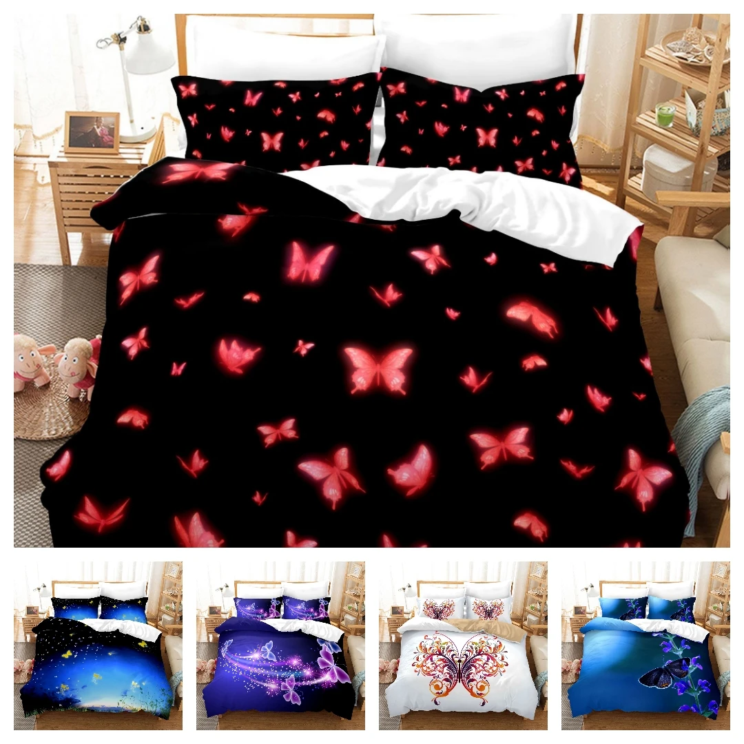 2021 Hot Style 2 or 3pcs Butterfly Printing Soft Duvet Cover Sets 1 Quilt Cover + 1/2 Pillowcases Single Twin Full Queen King 
2021 Hot Style 2 or 3pcs Butterfly Printing Soft Duvet Cover Sets 1 Quilt Cover + 1/2 Pillowcases Single Twin Full Queen King