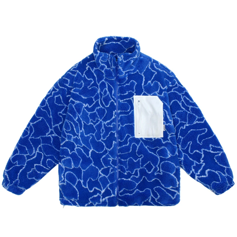 Unisex Harajuku Vintage Geometry Print Lamb Wool Jacket Outwear Men Blue Oversize Retro Thicken Warm Fleece Pockets Jackets
Unisex Harajuku Vintage Geometry Print Lamb Wool Jacket Outwear Men Blue Oversize Retro Thicken Warm Fleece Pockets Jackets