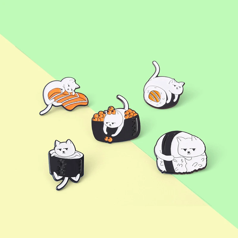Funny Rice Ball Cat Brooch Cartoon Cute Alloy Animal Shape Brooch Anti-Glare Buckle Pins Metal For Backpack Wholesale
Funny Rice Ball Cat Brooch Cartoon Cute Alloy Animal Shape Brooch Anti-Glare Buckle Pins Metal For Backpack Wholesale