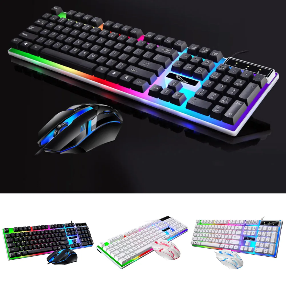 Wired Gaming Keyboard and Mouse Set Colorful LED Backlit USB Gaming Keyboard Mouse for Laptop PC Gamers AS99
Wired Gaming Keyboard and Mouse Set Colorful LED Backlit USB Gaming Keyboard Mouse for Laptop PC Gamers AS99
