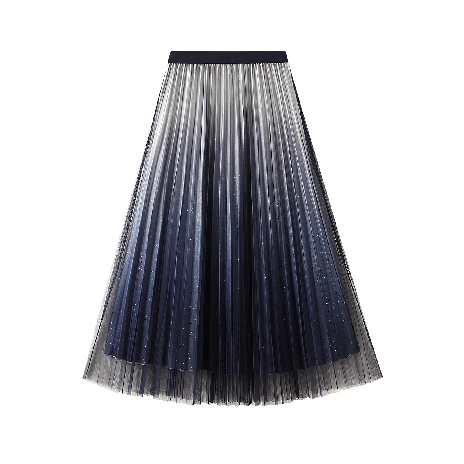 Women’s Casual Pleated Mid-length Skirt Fashion Gradient Color Mesh Yarn High Waist A-line Skirts
Women’s Casual Pleated Mid-length Skirt Fashion Gradient Color Mesh Yarn High Waist A-line Skirts
