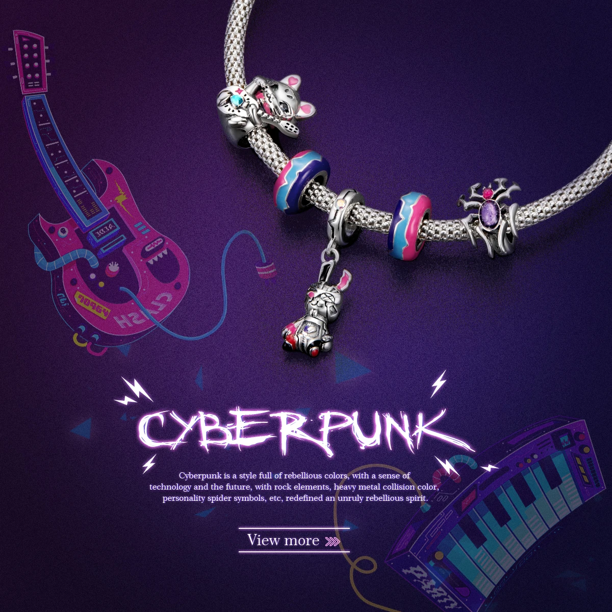 WOSTU 925 Sterling Silver Cyberpunk Charm Cat Rabbit Spider Bead Rock Animal Pendant Fit Original Bracelet Necklace DIY Jewelry
WOSTU 925 Sterling Silver Cyberpunk Charm Cat Rabbit Spider Bead Rock Animal Pendant Fit Original Bracelet Necklace DIY Jewelry