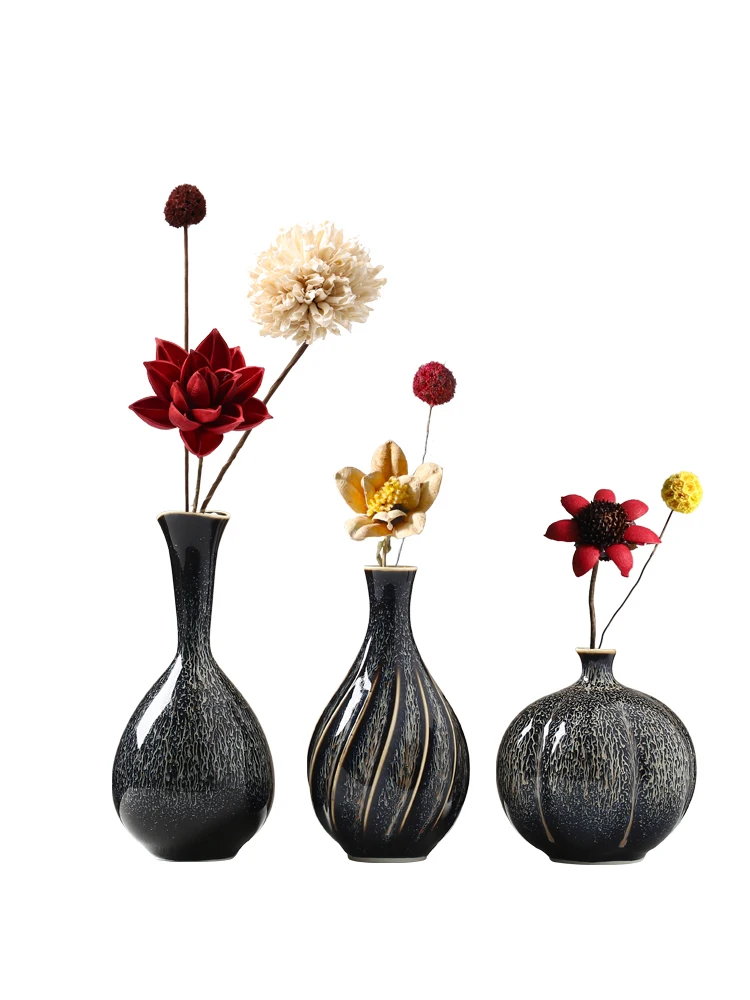 Chinese Ceramics Small Vase Black Fantasy Starry Pattern Texture Vases Desktop Dried Flowers Flower Arrangement Bottle Home Deco
Chinese Ceramics Small Vase Black Fantasy Starry Pattern Texture Vases Desktop Dried Flowers Flower Arrangement Bottle Home Deco