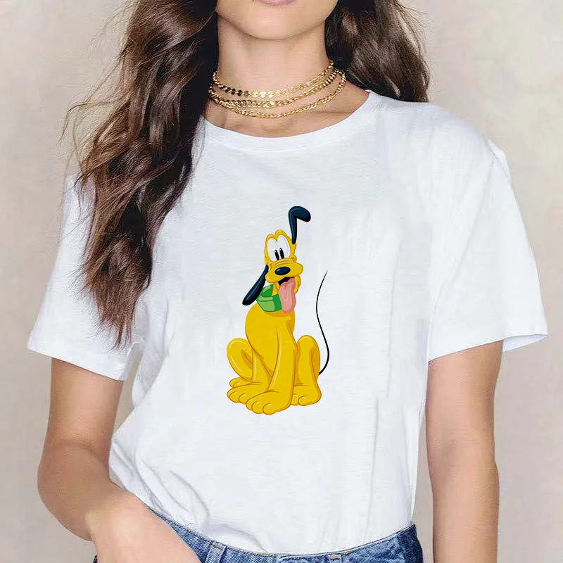 Disney Cartoon Female Tshirt Pluto Print Short Sleeve Tops Tees Fashion Casual T Shirt Women Clothing T-shirts
Disney Cartoon Female Tshirt Pluto Print Short Sleeve Tops Tees Fashion Casual T Shirt Women Clothing T-shirts