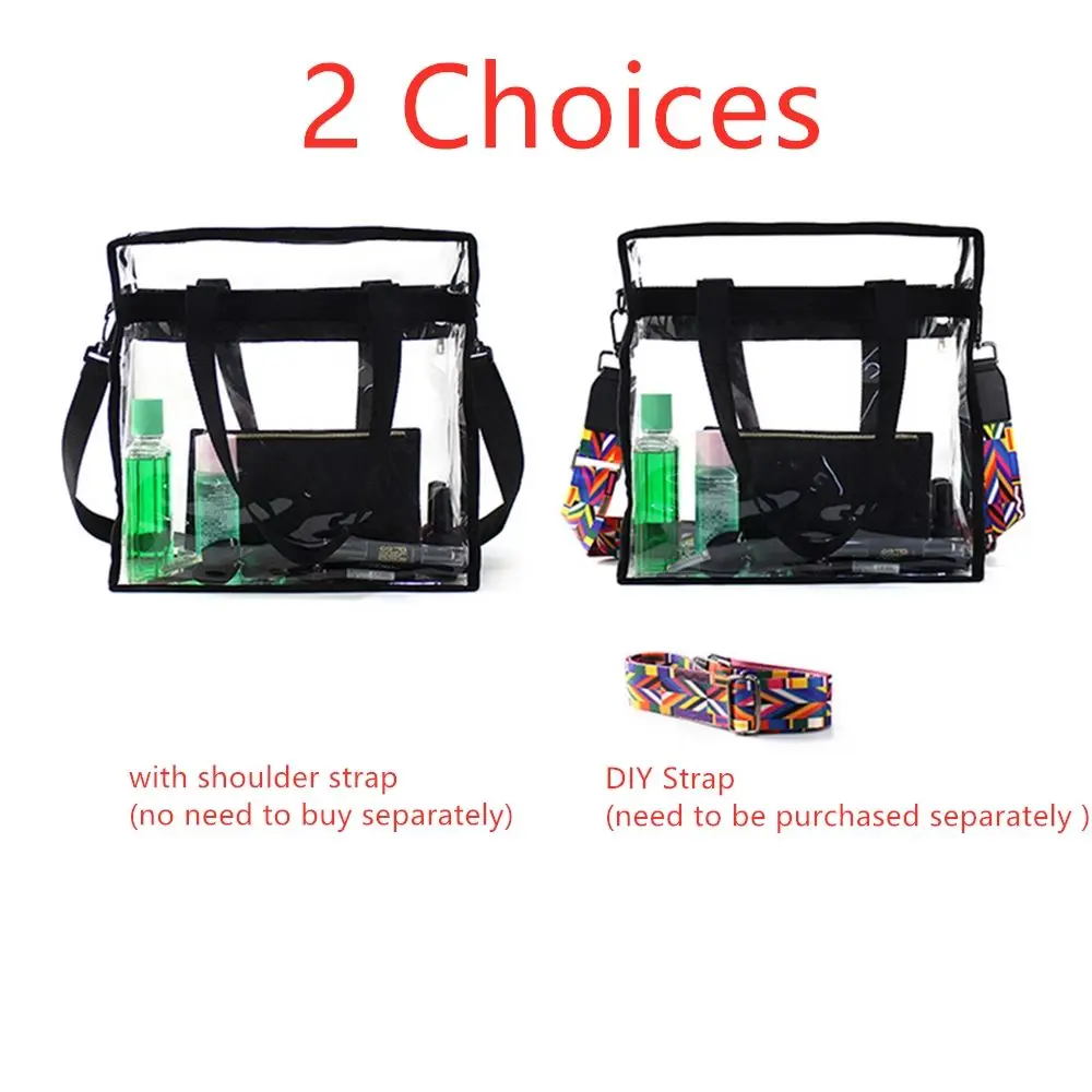 Cosmetic Beach Tote Bags Handles Double Zippers Adjustable Shoulder Straps Transparent for Men, Women and Kids
Cosmetic Beach Tote Bags Handles Double Zippers Adjustable Shoulder Straps Transparent for Men, Women and Kids