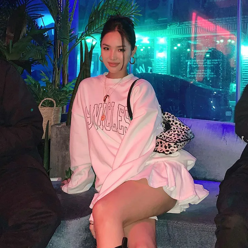 Новинка Весна 2021, Женский свитшот с круглым вырезом, Свободный пуловер с буквенным принтом, свитшот, женская одежда Ins
Новинка Весна 2021, Женский свитшот с круглым вырезом, Свободный пуловер с буквенным принтом, свитшот, женская одежда Ins