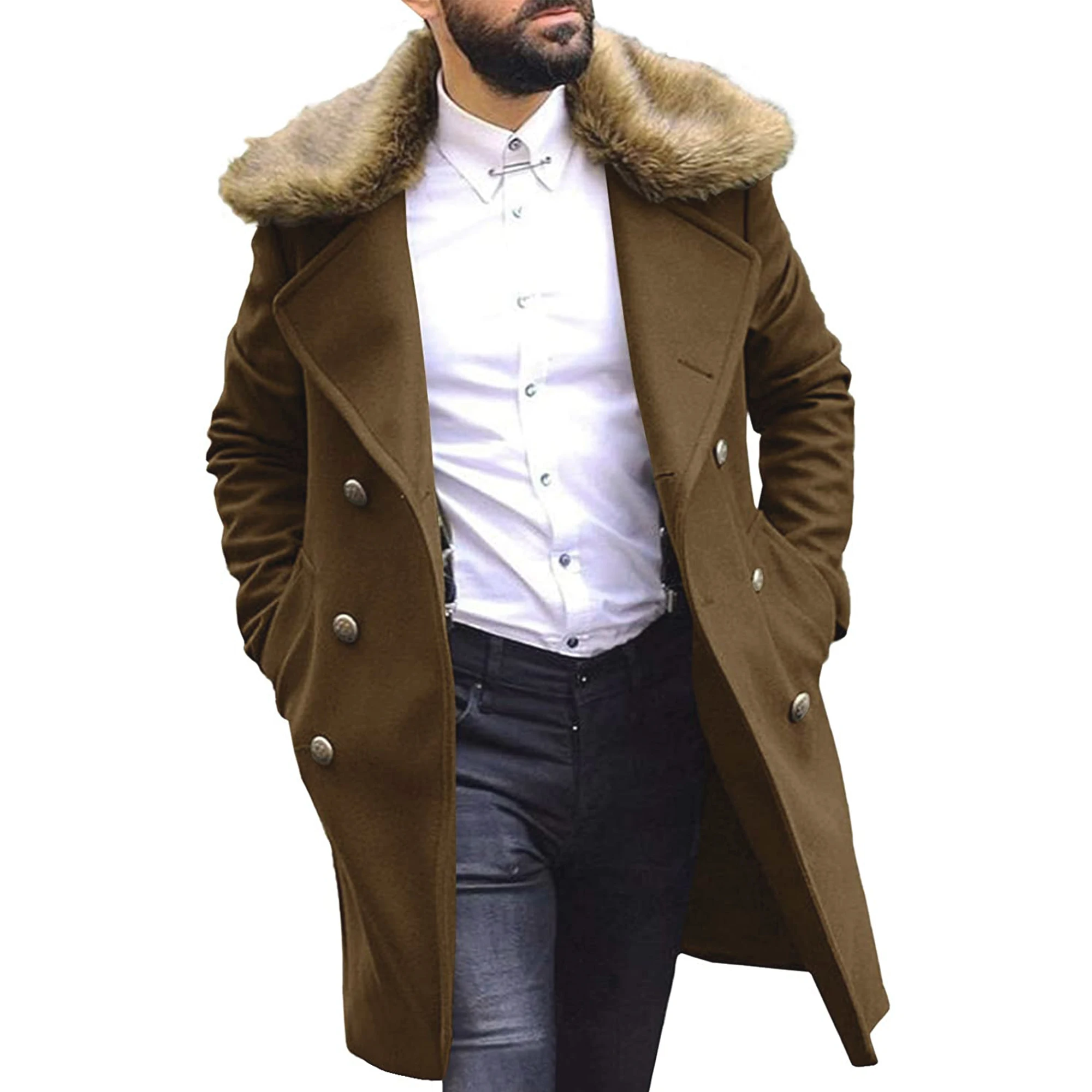 Casual Down Winter Solid Color Jacket Men Padded Parka Woolen Coat Artificial Fur Collar Medium Long Thick Keep Warm Snow Jacket
Casual Down Winter Solid Color Jacket Men Padded Parka Woolen Coat Artificial Fur Collar Medium Long Thick Keep Warm Snow Jacket