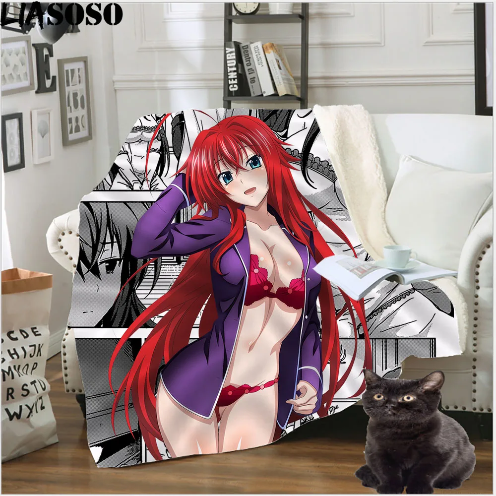 LIASOSO Demon High School DxD Blanket Anime Plaid Cloak 3D Print Hentai Sherpa Quilt Sexy Girl Rias Home Decor Supply Bedspread
LIASOSO Demon High School DxD Blanket Anime Plaid Cloak 3D Print Hentai Sherpa Quilt Sexy Girl Rias Home Decor Supply Bedspread