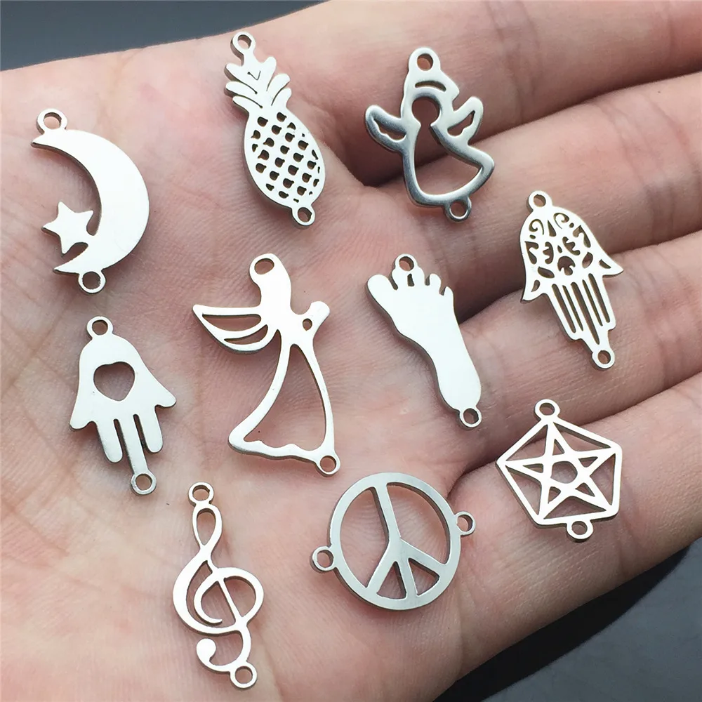 New Stainless Steel Double Hole Connectors 10pcs Angel Footed cherub charm Necklace Bracelet Connect Diy Jewelry Making Finding
New Stainless Steel Double Hole Connectors 10pcs Angel Footed cherub charm Necklace Bracelet Connect Diy Jewelry Making Finding