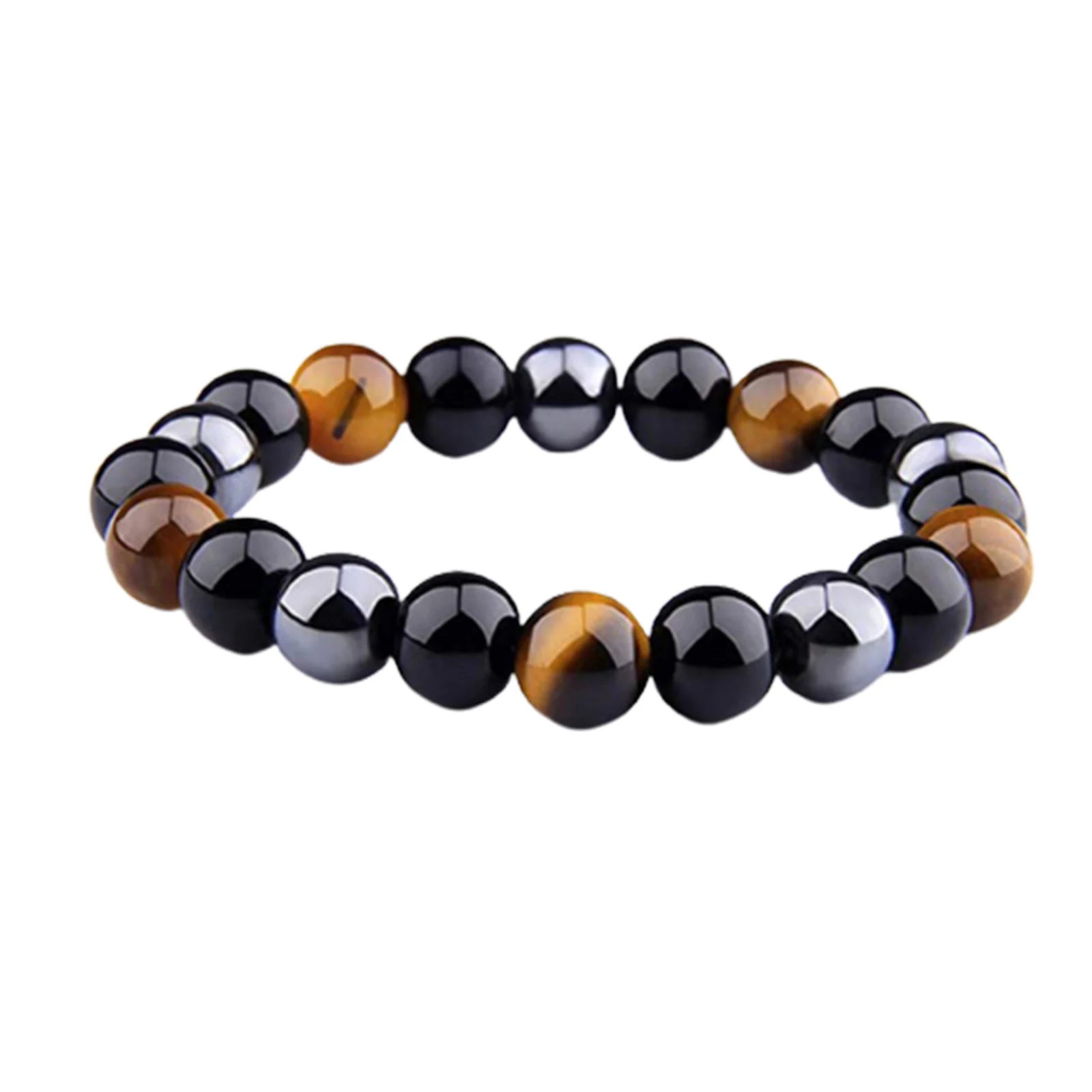 Triple Peotection Bracelet 10mm Natural Stone Bracelet Elastic Gemstones Healing Energy Stretch Bracelet for Men Women A66
Triple Peotection Bracelet 10mm Natural Stone Bracelet Elastic Gemstones Healing Energy Stretch Bracelet for Men Women A66