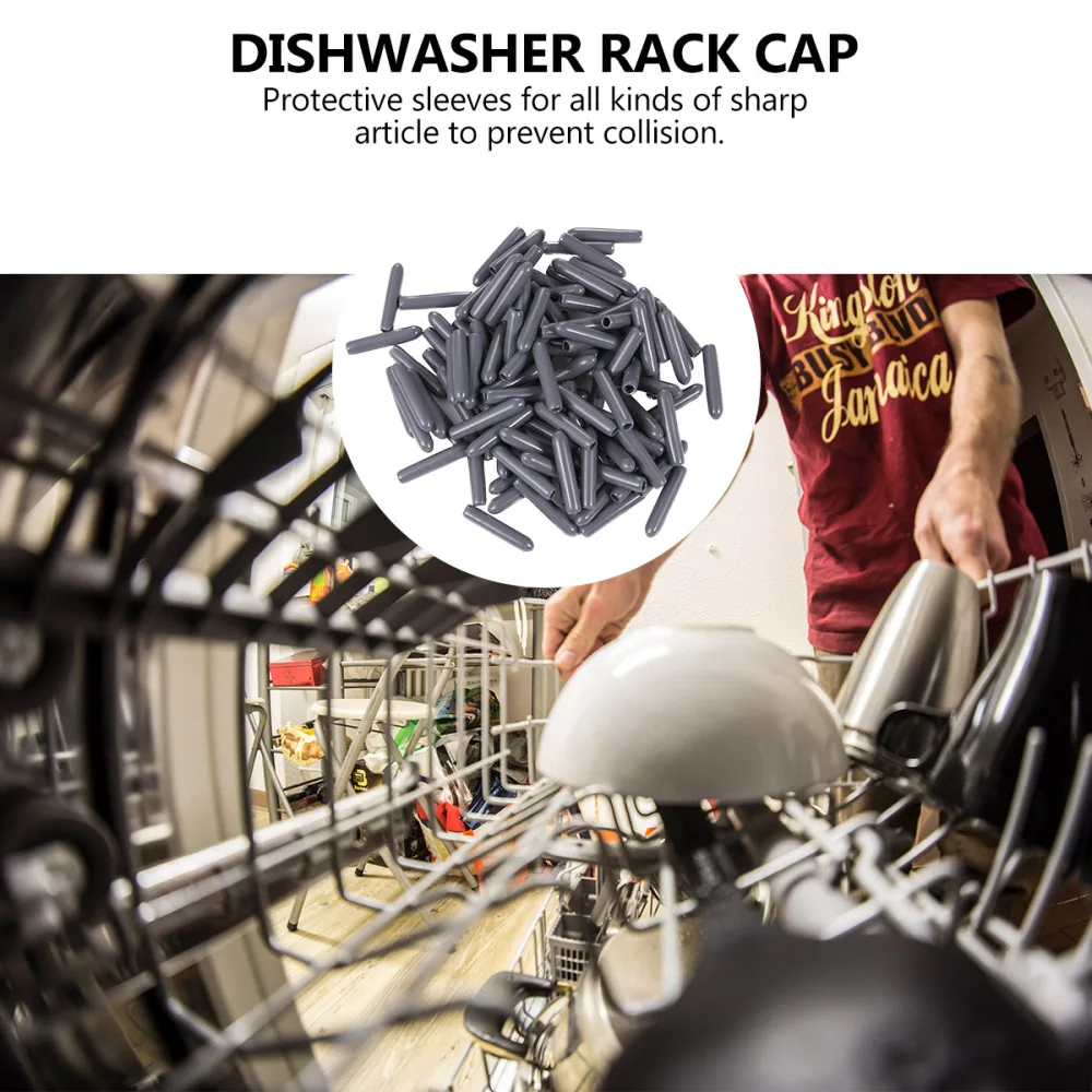 200PCS Dishwasher Rack Caps Tip Tine Cover Cap Flexible Round End Caps (Grey)
200PCS Dishwasher Rack Caps Tip Tine Cover Cap Flexible Round End Caps (Grey)