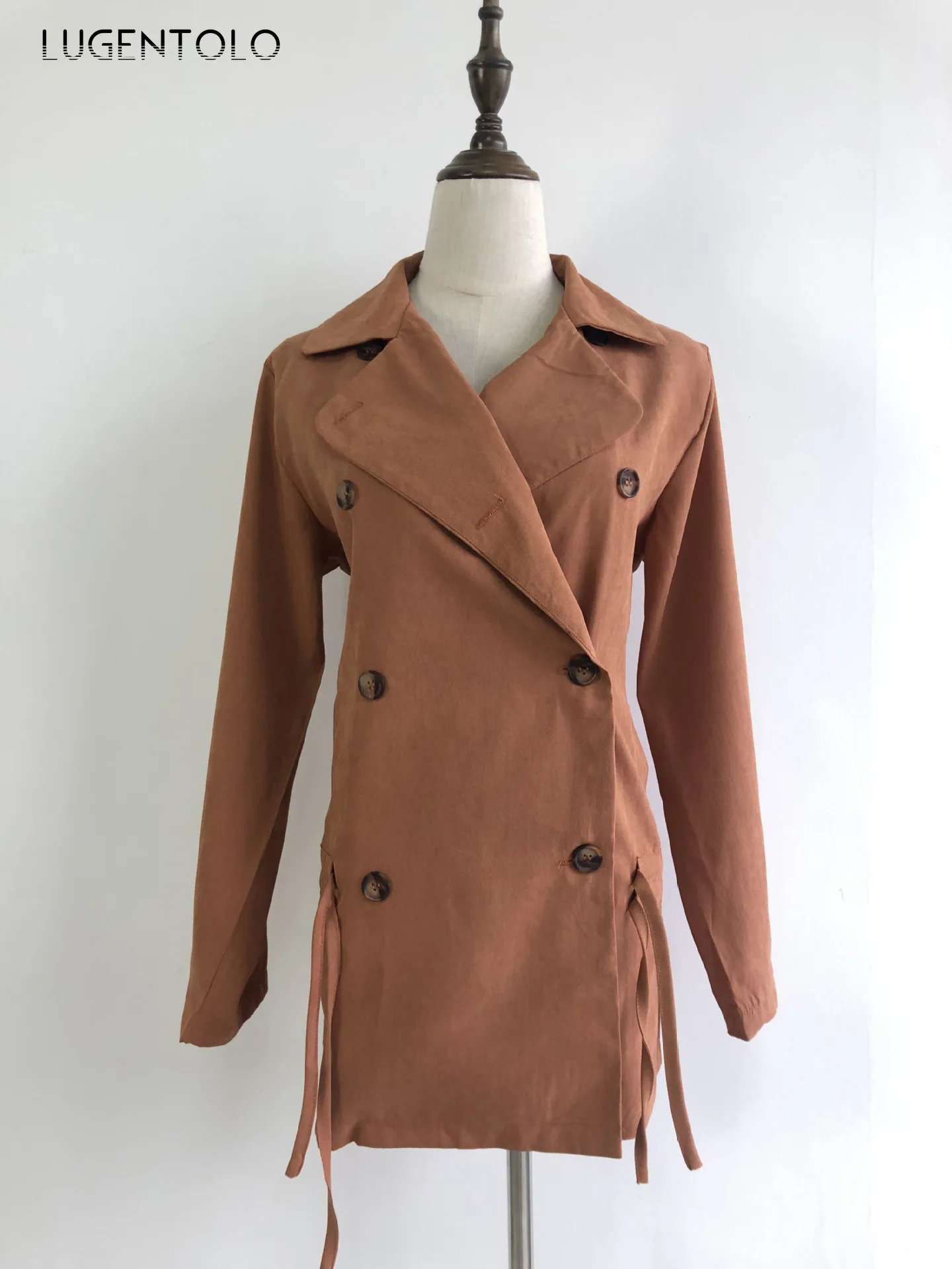 Lugentolo Autumn Winter Women's Trench Elegant Solid Color Short Lapel New Trench Coat Ninth Sleeve Lady Casual Fashion Coats
Lugentolo Autumn Winter Women's Trench Elegant Solid Color Short Lapel New Trench Coat Ninth Sleeve Lady Casual Fashion Coats