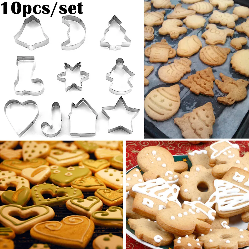 10-piece Set 3D Three-dimensional Bell 5.4*5.9cm Cookie Mold Stainless Steel Cookie Mold Set Kitchen Accessories
10-piece Set 3D Three-dimensional Bell 5.4*5.9cm Cookie Mold Stainless Steel Cookie Mold Set Kitchen Accessories