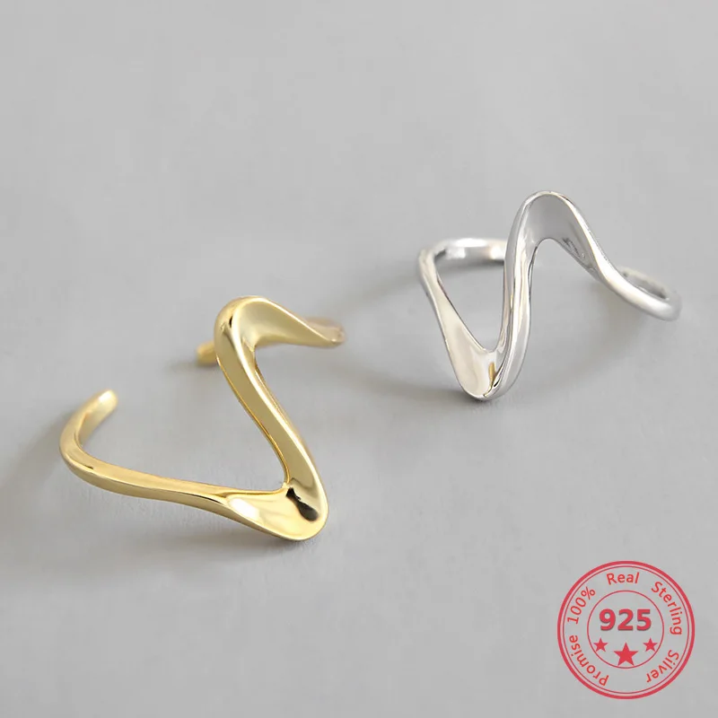 BITWBI 100% Authentic 925 Sterling Silver Open Rings Korean Twisted Wave Silver Gold Finger Ring For Women Adjustable Ring Gift
BITWBI 100% Authentic 925 Sterling Silver Open Rings Korean Twisted Wave Silver Gold Finger Ring For Women Adjustable Ring Gift