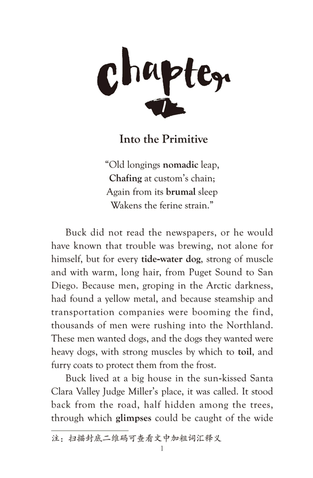 Kids Boy Girl Educational English reading book Call of the Wild (English Version) Original English
Kids Boy Girl Educational English reading book Call of the Wild (English Version) Original English
