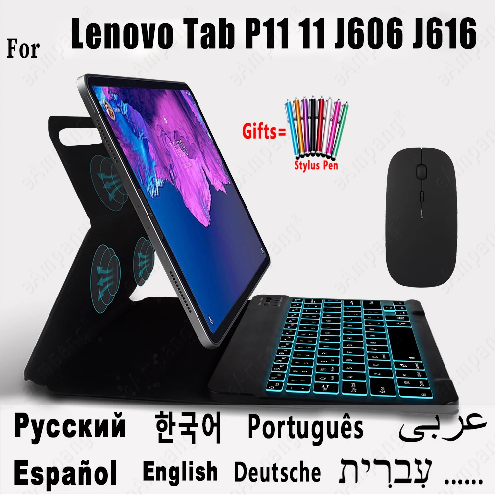 Magnetic Keyboard Case For Lenovo Tab P11 11 2021 Xiaoxin Pad P11 Plus Tab-J606F Tab-J606L Tab-J616 Led Light Keyboard Mouse
Magnetic Keyboard Case For Lenovo Tab P11 11 2021 Xiaoxin Pad P11 Plus Tab-J606F Tab-J606L Tab-J616 Led Light Keyboard Mouse