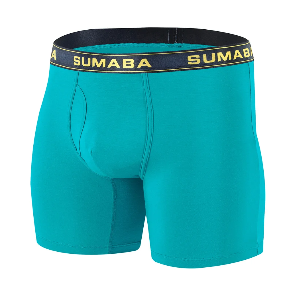 

ZONBAILON Men's Panties Long Leg Bamboo Breathable Open Fly Boxers No Ride Up With Flex Waistband 1 pcs Summer Suitable 6 Colors