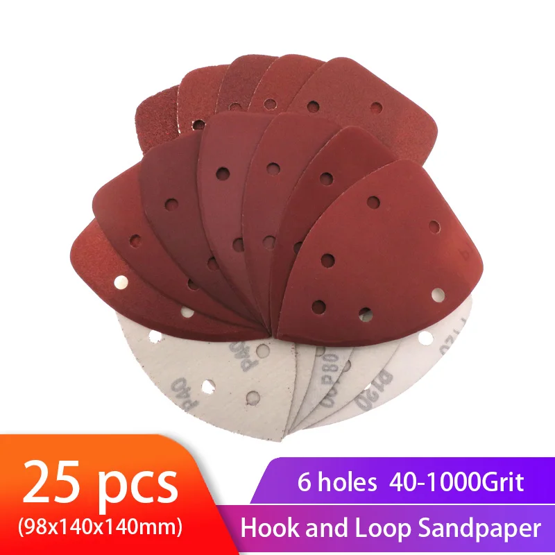 25pcs Self-adhesive Sandpaper Triangle Sander Sand Paper Hook Loop Sandpaper Disc Abrasive Tools For Polishing Grit 40-1000
25pcs Self-adhesive Sandpaper Triangle Sander Sand Paper Hook Loop Sandpaper Disc Abrasive Tools For Polishing Grit 40-1000