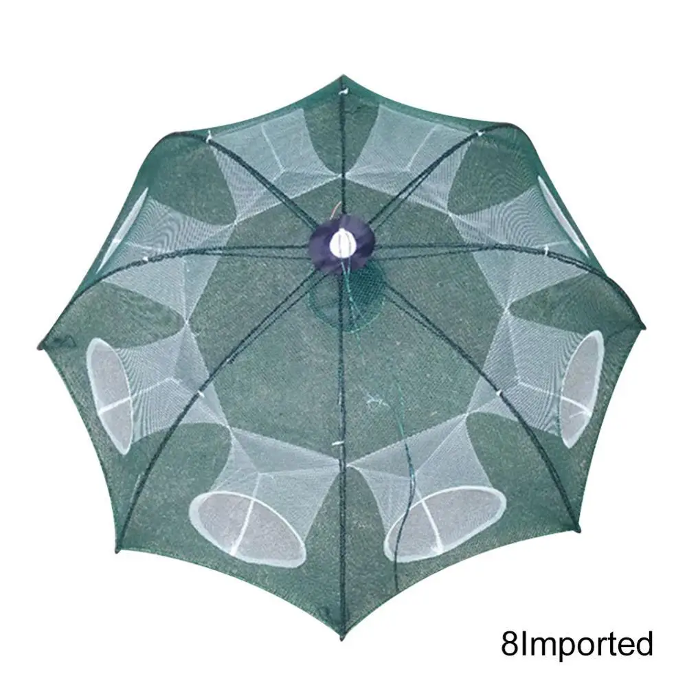 50%HOT 4-20 Holes Automatic Fishing Net Shrimp Cage Nylon Mesh Foldable Crab Fish Trap 
50%HOT 4-20 Holes Automatic Fishing Net Shrimp Cage Nylon Mesh Foldable Crab Fish Trap