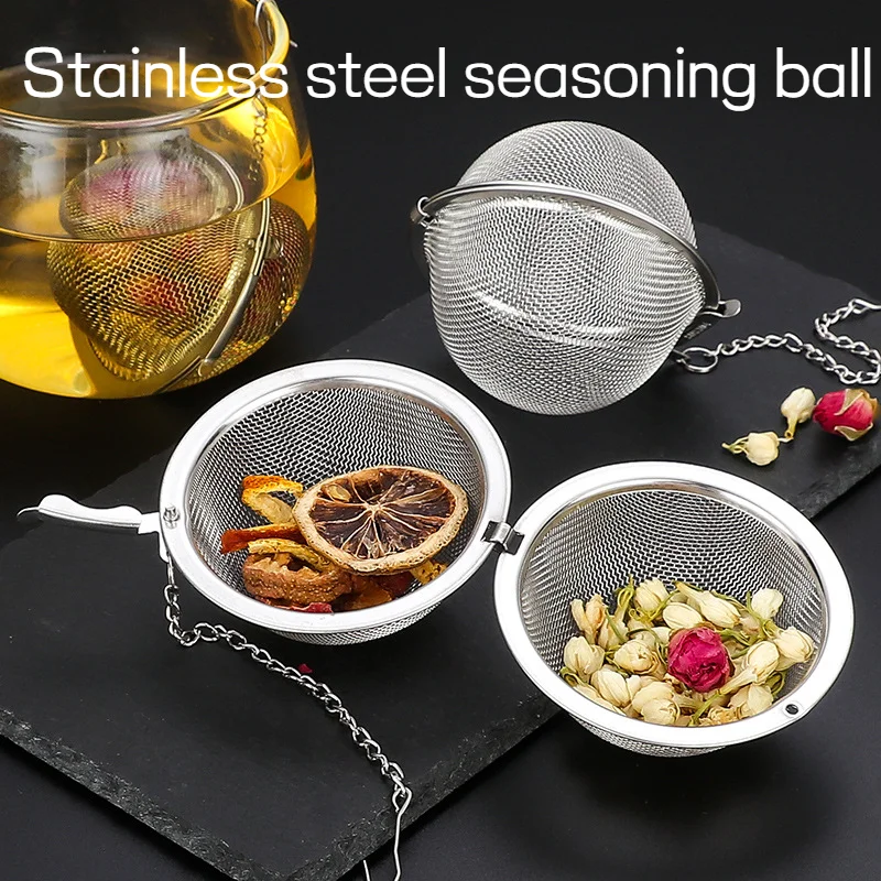 304 Stainless Steel Seasoning Ball Boiled Stew Seasoning Bag Tea Ball Stew Spice Box Tea Filter Marinated Ball
304 Stainless Steel Seasoning Ball Boiled Stew Seasoning Bag Tea Ball Stew Spice Box Tea Filter Marinated Ball