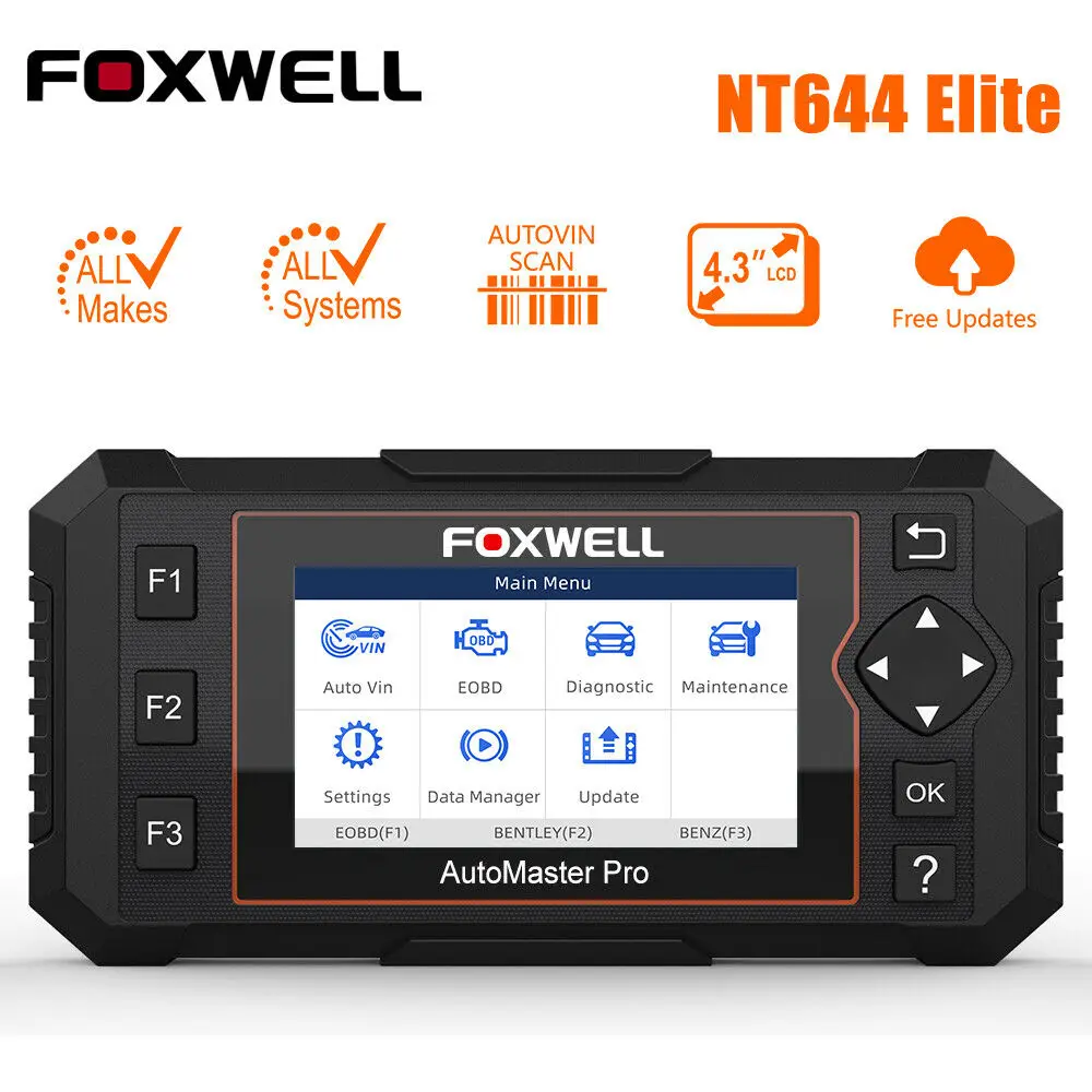 Foxwell NT644 Elite OBD2 сканер все системы автомобиля диагностические инструменты с маслом DPF 19 функции сброса OBD 2 Автомобильный сканер
Foxwell NT644 Elite OBD2 сканер все системы автомобиля диагностические инструменты с маслом DPF 19 функции сброса OBD 2 Автомобильный сканер