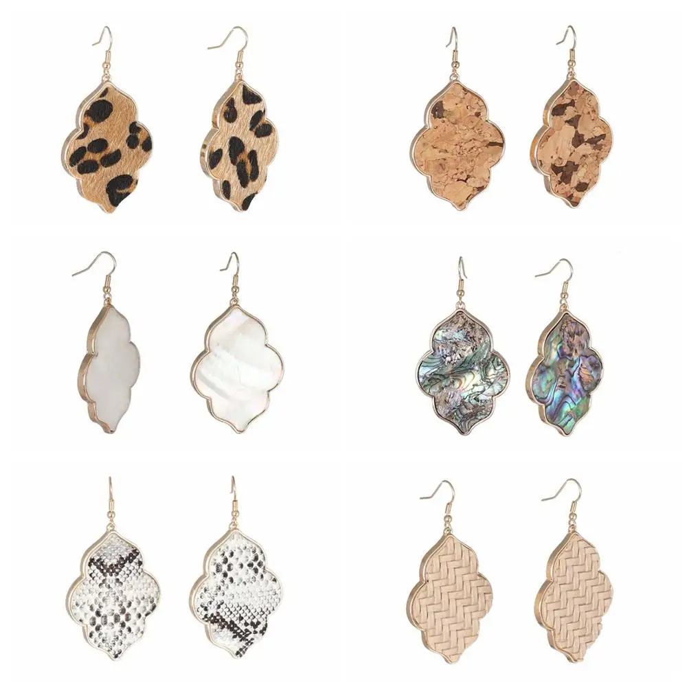 Lantern Pendant Abalone Shell Leopard Pattern Snake Pattern Earrings 
Lantern Pendant Abalone Shell Leopard Pattern Snake Pattern Earrings