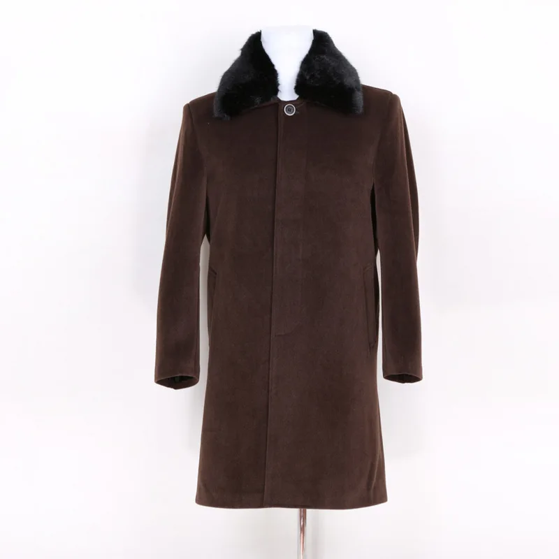 Men Thick Winter Cashmere Coat Casual Vintage Long Brown Faux Fur Wool Blend Coat Male Detachable Collar Woolen Warm Windreaker
Men Thick Winter Cashmere Coat Casual Vintage Long Brown Faux Fur Wool Blend Coat Male Detachable Collar Woolen Warm Windreaker