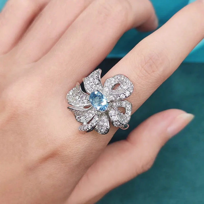 925 Серебряное аквамариновое роскошное массивное кольцо с цветком, женское инкрустированное топазом ювелирное изделие, подарок на свадьбу, ...
925 Серебряное аквамариновое роскошное массивное кольцо с цветком, женское инкрустированное топазом ювелирное изделие, подарок на свадьбу, ...