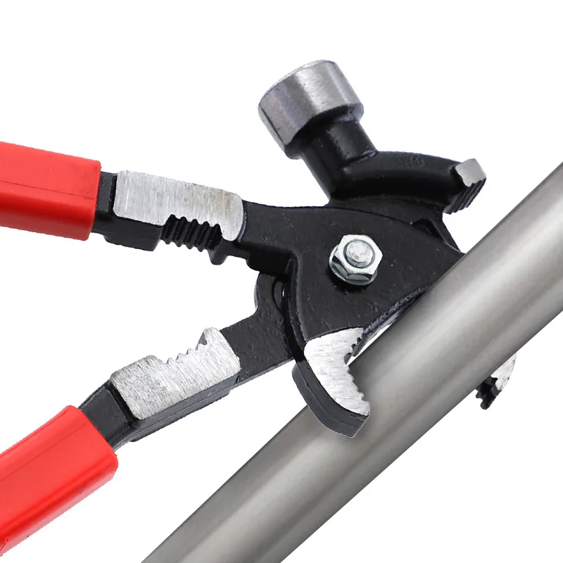 Universal Hammer Pliers Pipe Wrench Spanner Iron Knock Manual Nail Pull Assist Nail Thread Trimming Multifunctional
Universal Hammer Pliers Pipe Wrench Spanner Iron Knock Manual Nail Pull Assist Nail Thread Trimming Multifunctional