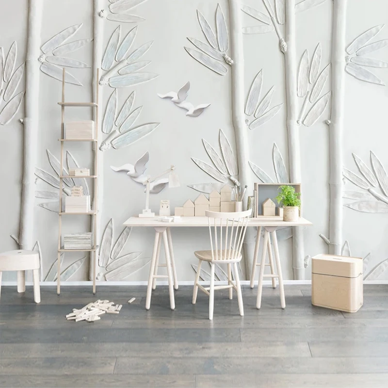 Custom Mural Wallpaper 3D Stereoscopic White Plaster Relief Bamboo Bird TV Background Wall Painting Living Room Photo Wall Paper
Custom Mural Wallpaper 3D Stereoscopic White Plaster Relief Bamboo Bird TV Background Wall Painting Living Room Photo Wall Paper