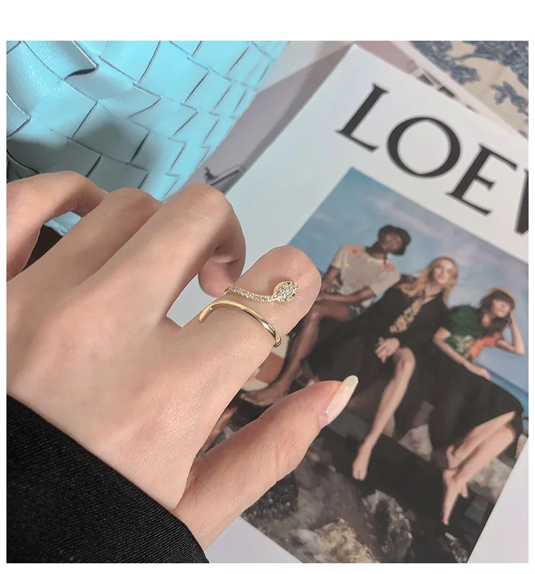 2021 Fashion Snake Shape Open Ring Luxury Micro-inlaid Zircon Opening Rings for Women Girls Party Wedding Jewelry
2021 Fashion Snake Shape Open Ring Luxury Micro-inlaid Zircon Opening Rings for Women Girls Party Wedding Jewelry