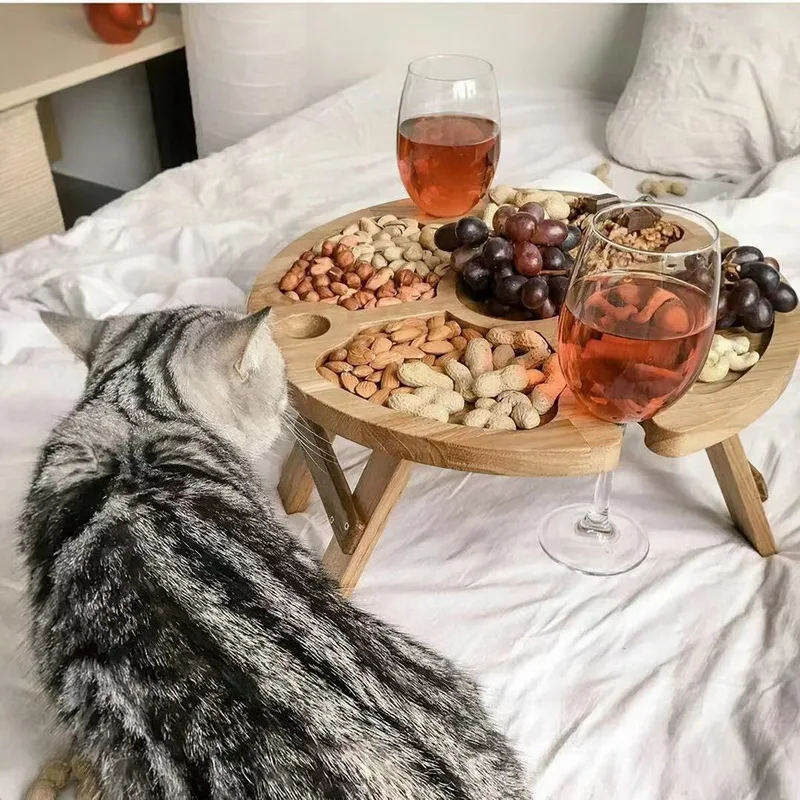 Outdoor Folding Picnic Table Round Fruit Dish Wooden Wine Rack Camping Table Outdoor Camping Travel Foldable Wine Table Rack
Outdoor Folding Picnic Table Round Fruit Dish Wooden Wine Rack Camping Table Outdoor Camping Travel Foldable Wine Table Rack