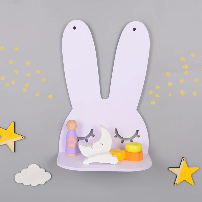 Nordic Style Wooden Decorative Shelf for Children Room Decoration Lovely Rabbit Shelf Kids Bedroom Home Decor Nursery Supplies
Nordic Style Wooden Decorative Shelf for Children Room Decoration Lovely Rabbit Shelf Kids Bedroom Home Decor Nursery Supplies