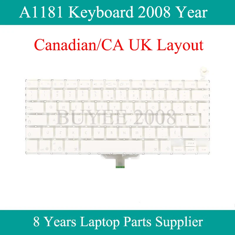 Оригинальная б/у белая A1181 канадская клавиатура 2008 года для Macbook Air 13,3 "CA UK Layout A1181 замена клавиатуры
Оригинальная б/у белая A1181 канадская клавиатура 2008 года для Macbook Air 13,3 "CA UK Layout A1181 замена клавиатуры