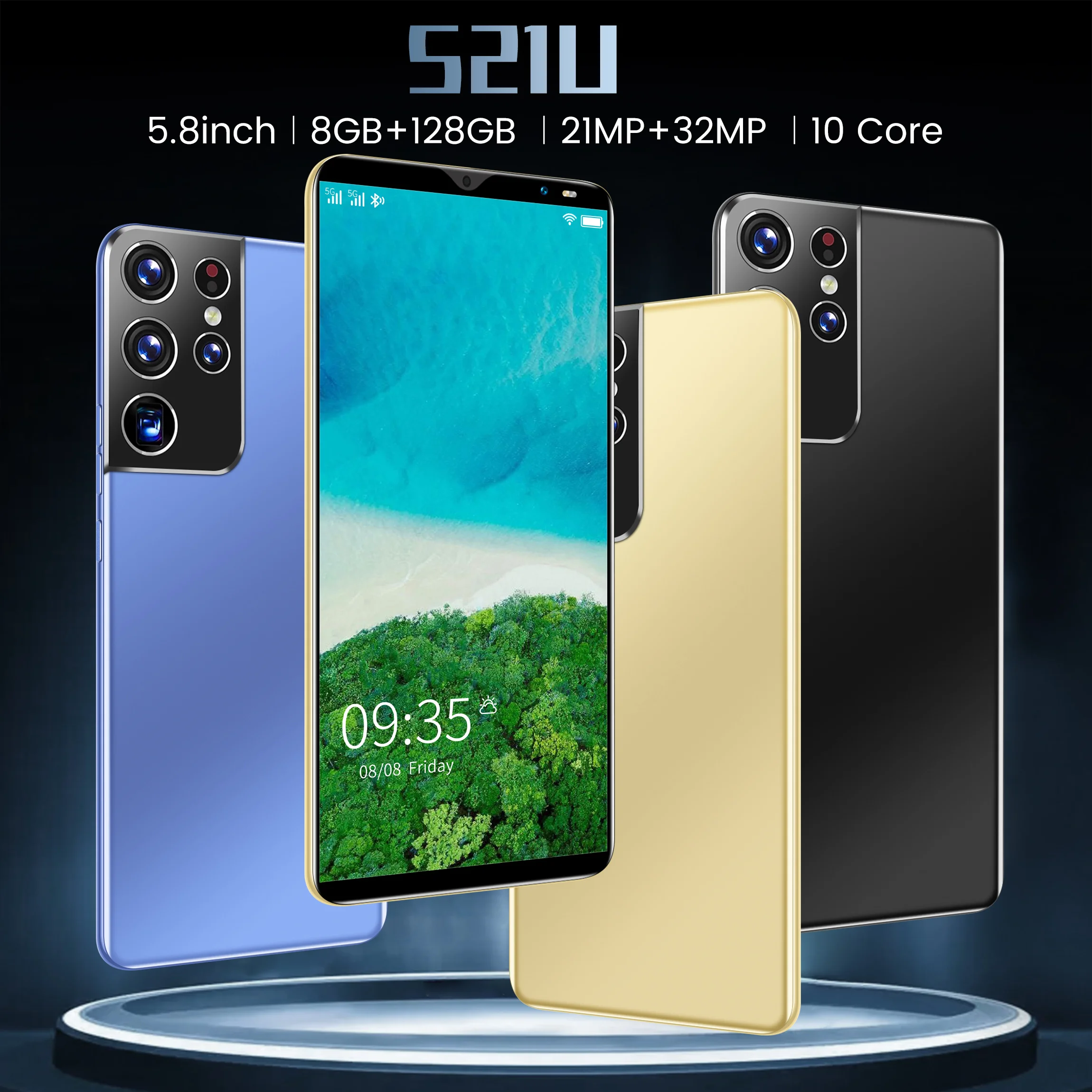 Global Version S21U5.8inch full screen 6+128GB 21MP+32MP camera MTK6898 4800mAhbattery Face fingerprint recognition Smartphone 
Global Version S21U5.8inch full screen 6+128GB 21MP+32MP camera MTK6898 4800mAhbattery Face fingerprint recognition Smartphone