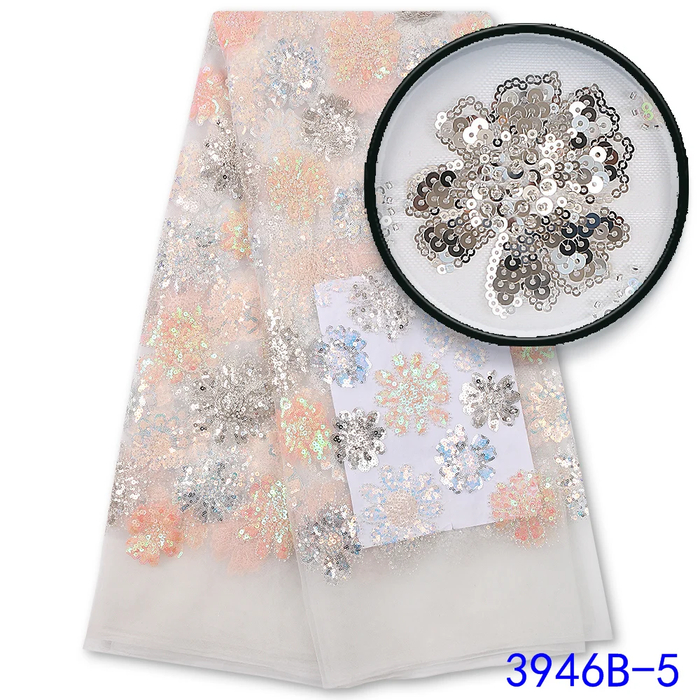 NI.AI African Sequins Net Lace Fabric 2021 High Quality Lace Nigerian Wedding Lace Fabric For Sewing French Tulle Party 3946B
NI.AI African Sequins Net Lace Fabric 2021 High Quality Lace Nigerian Wedding Lace Fabric For Sewing French Tulle Party 3946B