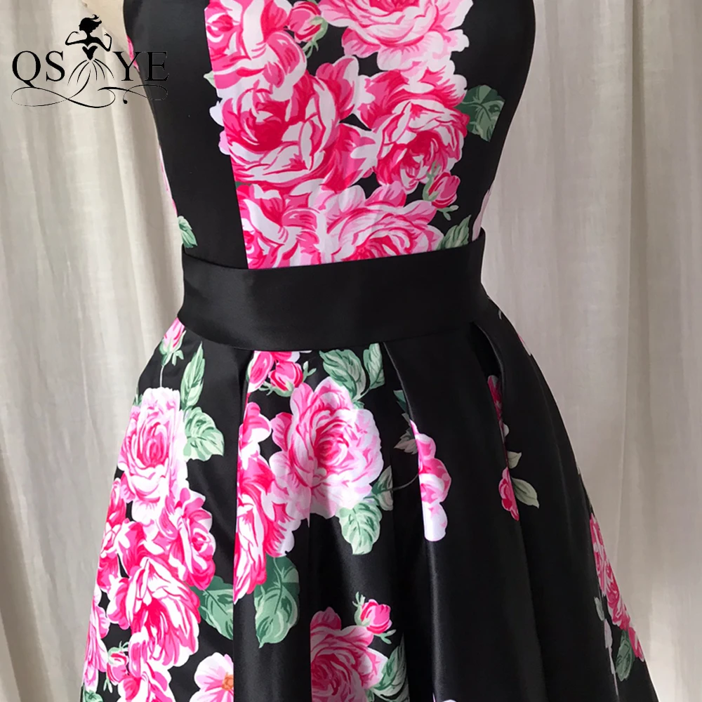 Blue Short Prom Dress Satin Print Flowers Evening Dress Strapless Neck A Line Party Girl Gown Satin Belt Prom Gown
Blue Short Prom Dress Satin Print Flowers Evening Dress Strapless Neck A Line Party Girl Gown Satin Belt Prom Gown