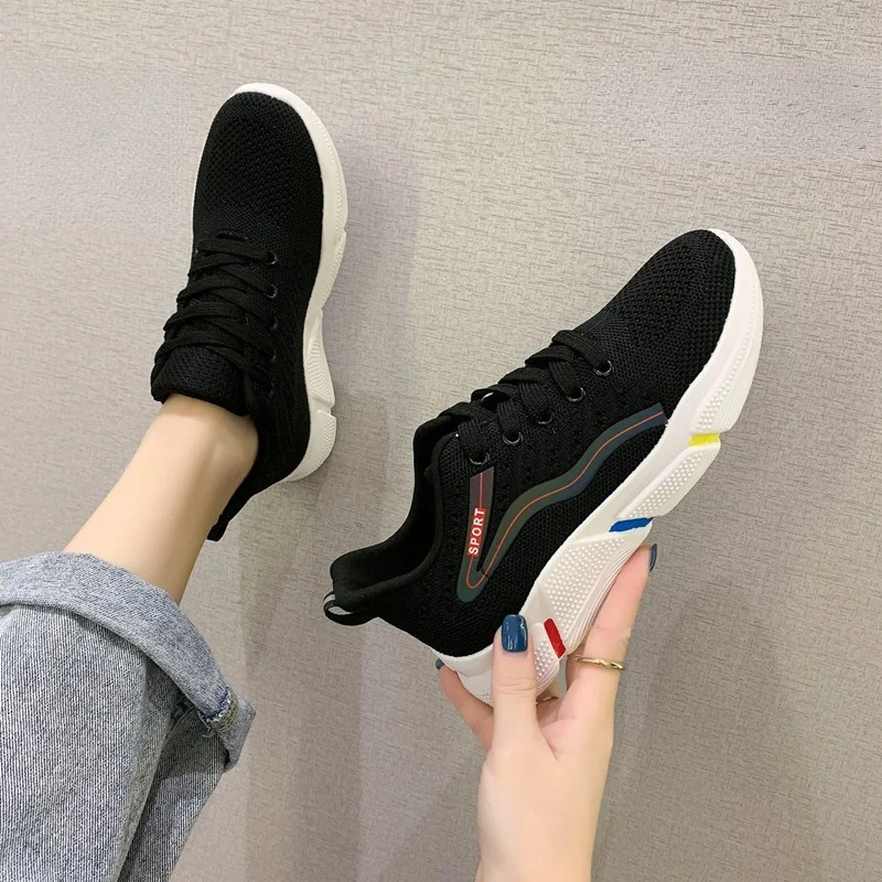 2021 Women Casual Shoes Outdoor Running Shoes Air Mesh Fly Weave Shoes Soft Black Sneakers All-match Women Vulcanized Shoes
2021 Women Casual Shoes Outdoor Running Shoes Air Mesh Fly Weave Shoes Soft Black Sneakers All-match Women Vulcanized Shoes