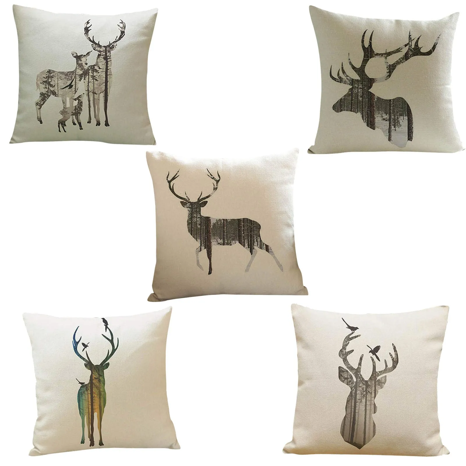 5pcs Ins Style Elk Print Pillow Case Family Home Coffee Shop Decorative Pillowcases Cushion Cover Pad Pillow Cover
5pcs Ins Style Elk Print Pillow Case Family Home Coffee Shop Decorative Pillowcases Cushion Cover Pad Pillow Cover