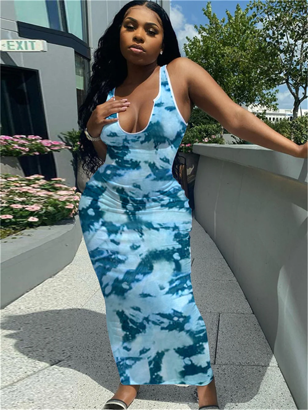 RStylish 2021 New Arrivals Women Summer Slim Dress Fashion Tie Dye Print V-Neck Sleeveless Sexy Night Party Bodycon Long Dresses
RStylish 2021 New Arrivals Women Summer Slim Dress Fashion Tie Dye Print V-Neck Sleeveless Sexy Night Party Bodycon Long Dresses