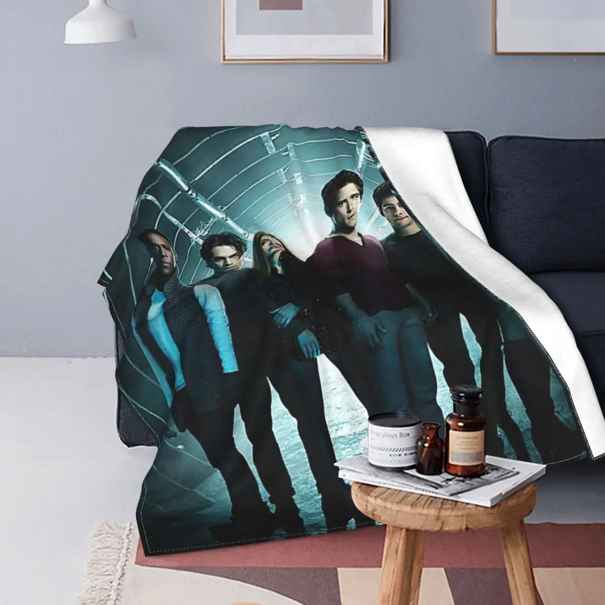 

Teen Wolf Blankets Flannel Spring/Autumn Scott McCall Action Portable Soft Throw Blanket for Bedding Couch Rug Piece