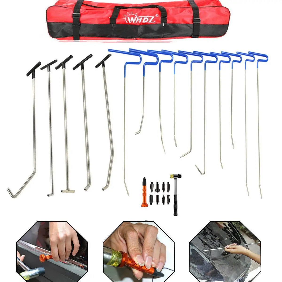 Tools New Quality Hooks Rods Paintless Dent Removal Car Repair Kit Tools Door Dent Ding Hail Removal
Tools New Quality Hooks Rods Paintless Dent Removal Car Repair Kit Tools Door Dent Ding Hail Removal