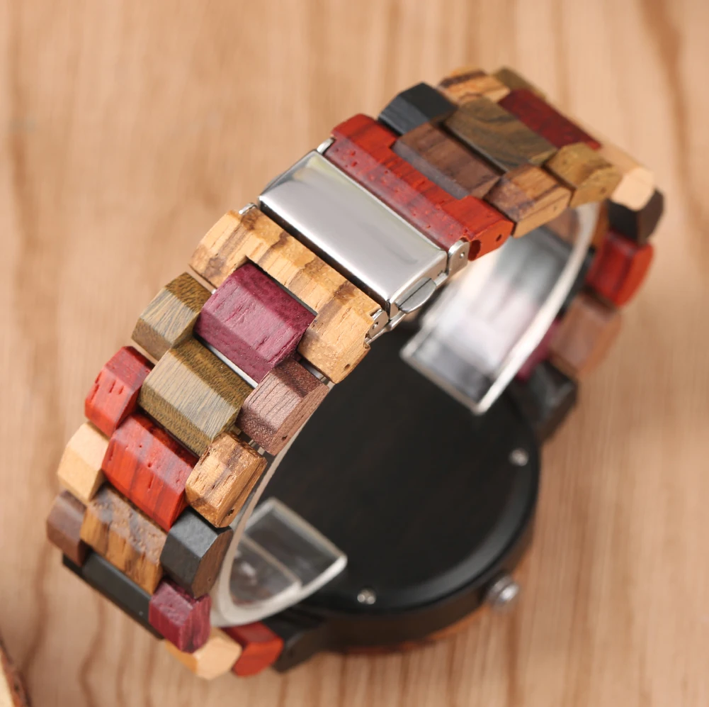 Quartz Wooden Watches Male Stylish Large Dial Wood Watch for Men Colorful Strap Quartz Wristwatch Gift Clock herren uhren
Quartz Wooden Watches Male Stylish Large Dial Wood Watch for Men Colorful Strap Quartz Wristwatch Gift Clock herren uhren