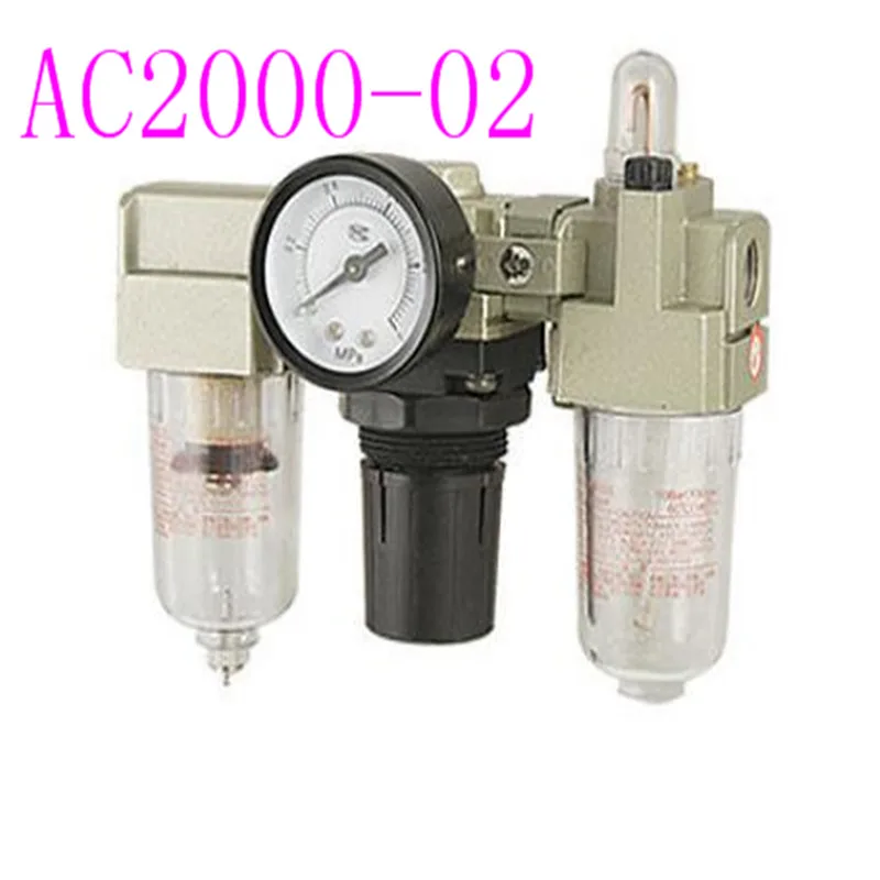 Pneumatic Air Pressure Filter Regulator Compressor Oil Water Separator Source Processor AC2000-02
Pneumatic Air Pressure Filter Regulator Compressor Oil Water Separator Source Processor AC2000-02