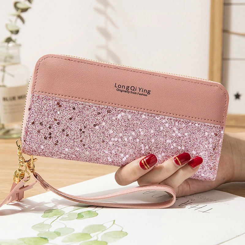 Luxury Long Wallet For Women Patchwork Sequin Clutch Glitter Pu Leather Ladies Phone Bag Card Holder Coin Purse Female Wallets
Luxury Long Wallet For Women Patchwork Sequin Clutch Glitter Pu Leather Ladies Phone Bag Card Holder Coin Purse Female Wallets
