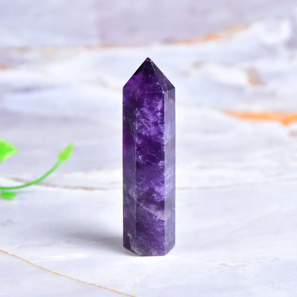 Natural Amethyst Point Crystal Wand Healing Energy stone Obelisk Natural Quartz Home Decor Reiki Pyramid Carved Ornaments 1PC
Natural Amethyst Point Crystal Wand Healing Energy stone Obelisk Natural Quartz Home Decor Reiki Pyramid Carved Ornaments 1PC
